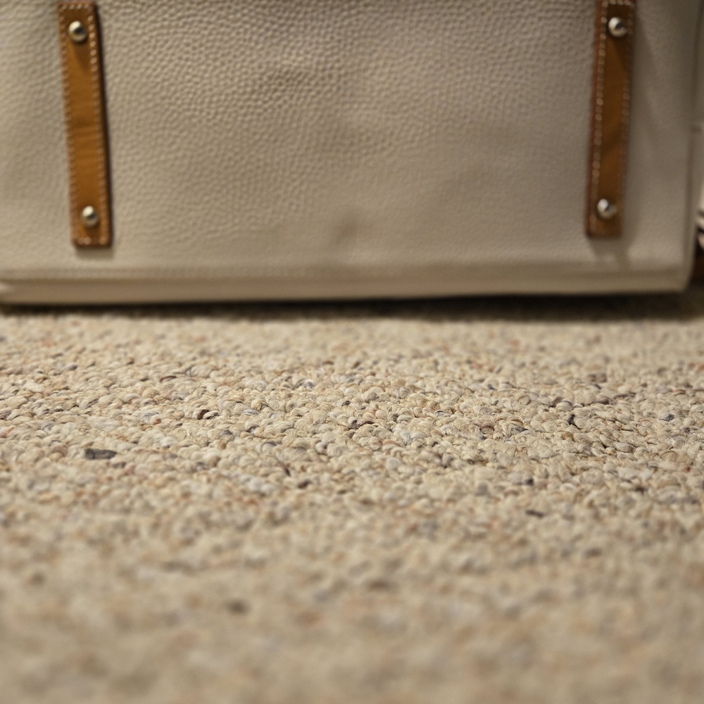 Dooney & Bourke Patterson Large Audrey Cream Leather Satchel with Tan Trim - Picture 5 of 12